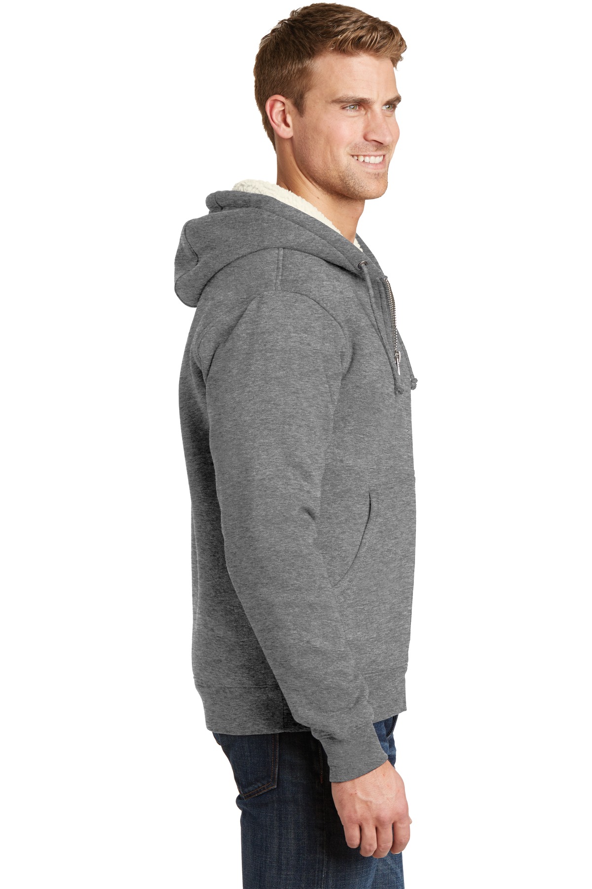 CornerStone Heavyweight Sherpa-Lined Hooded Fleece Jacket. CS625 5