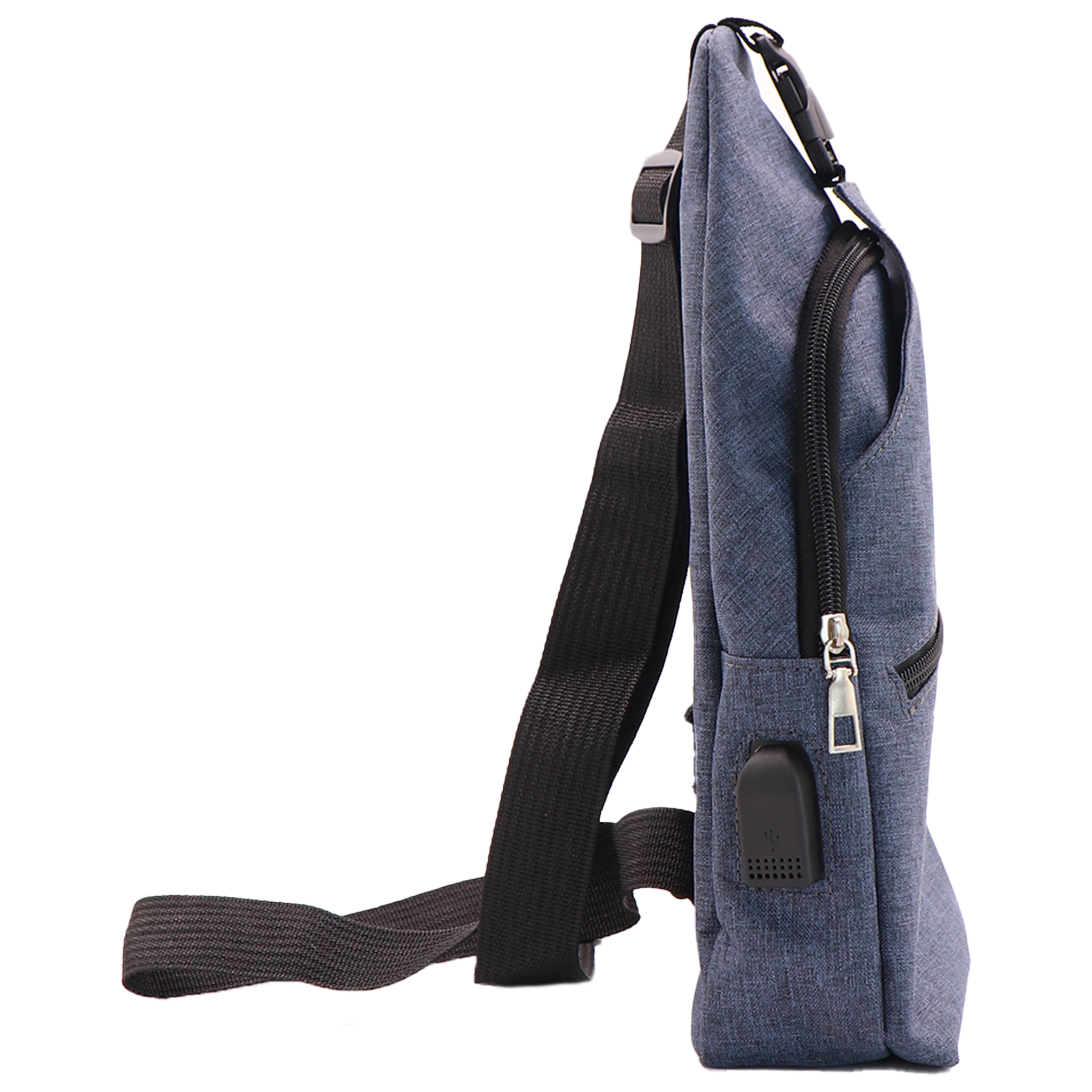 Canvas Outdoor Chest Bag With Charging Interface 9