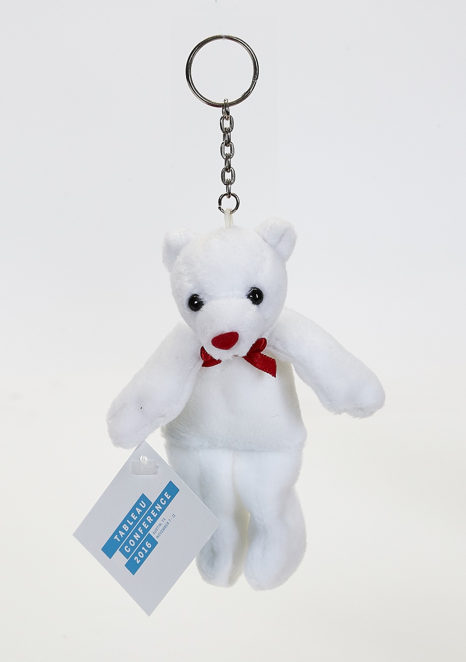 Stuffed Animal Keychain - Bear, White 1