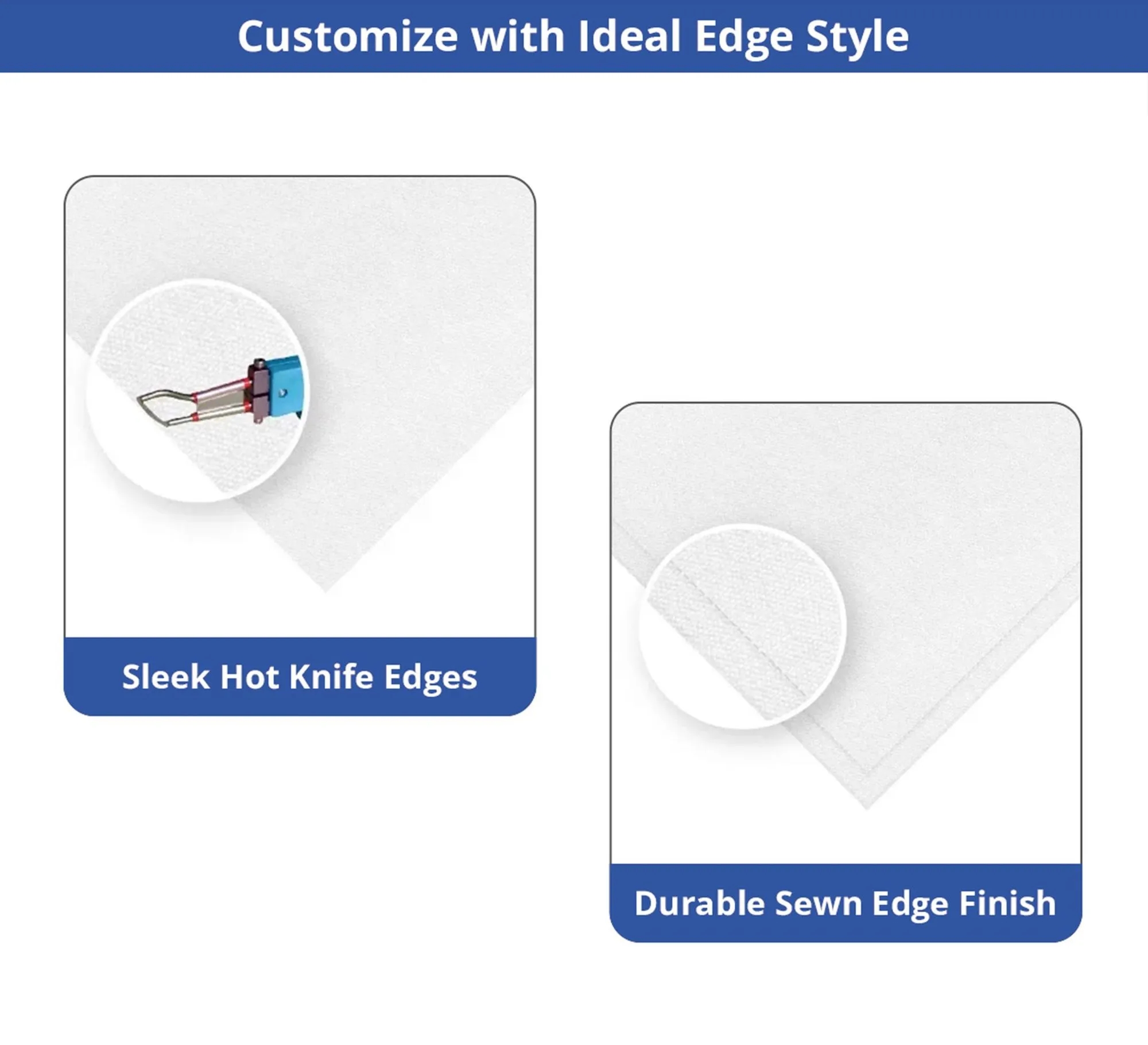 Premium White Table Covers & Throws - 3 sided (8ft x 2.5ft) 2