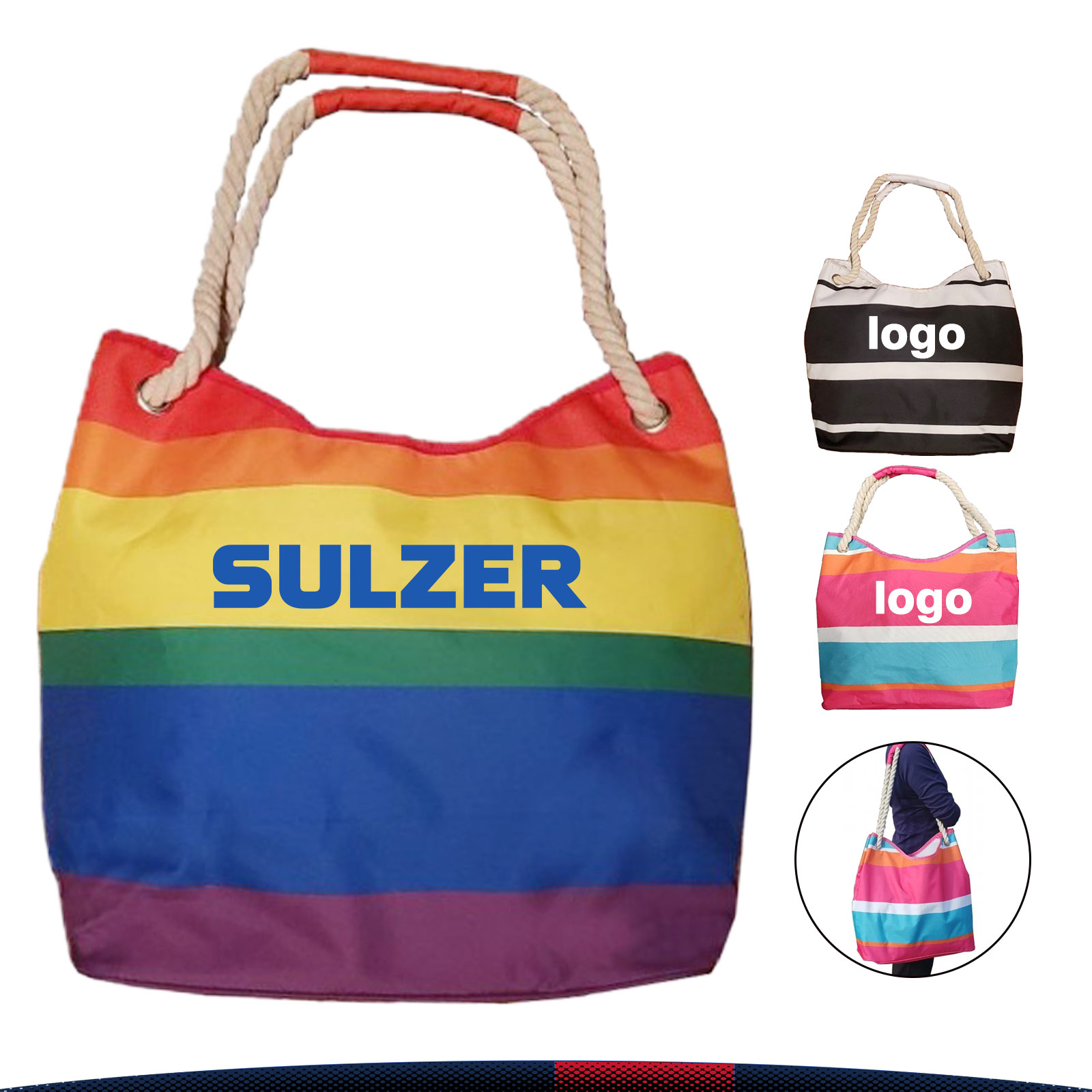 Chaky Striped Tote Bag 4