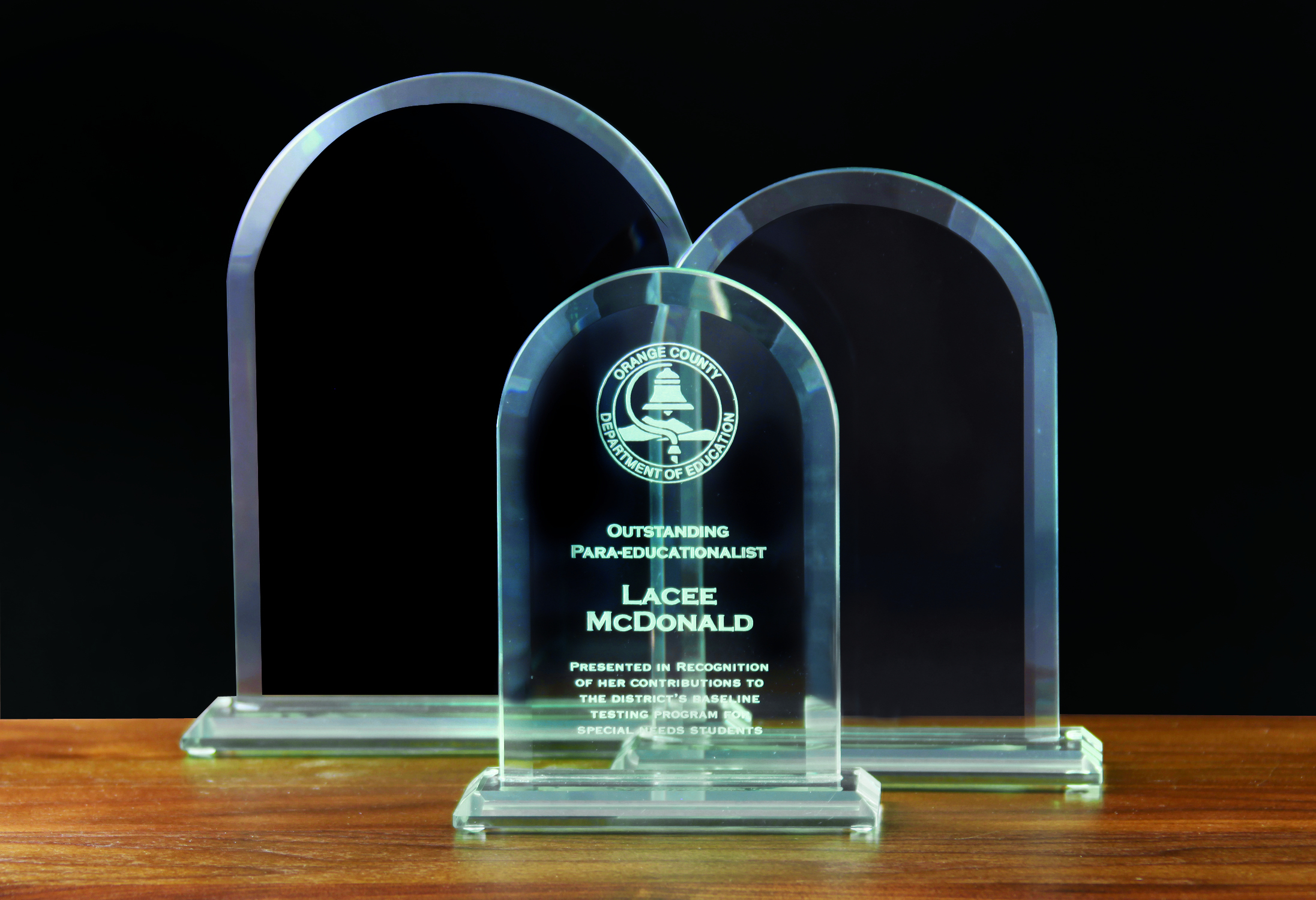 Jade Glass Dome Award (6"x8") 2