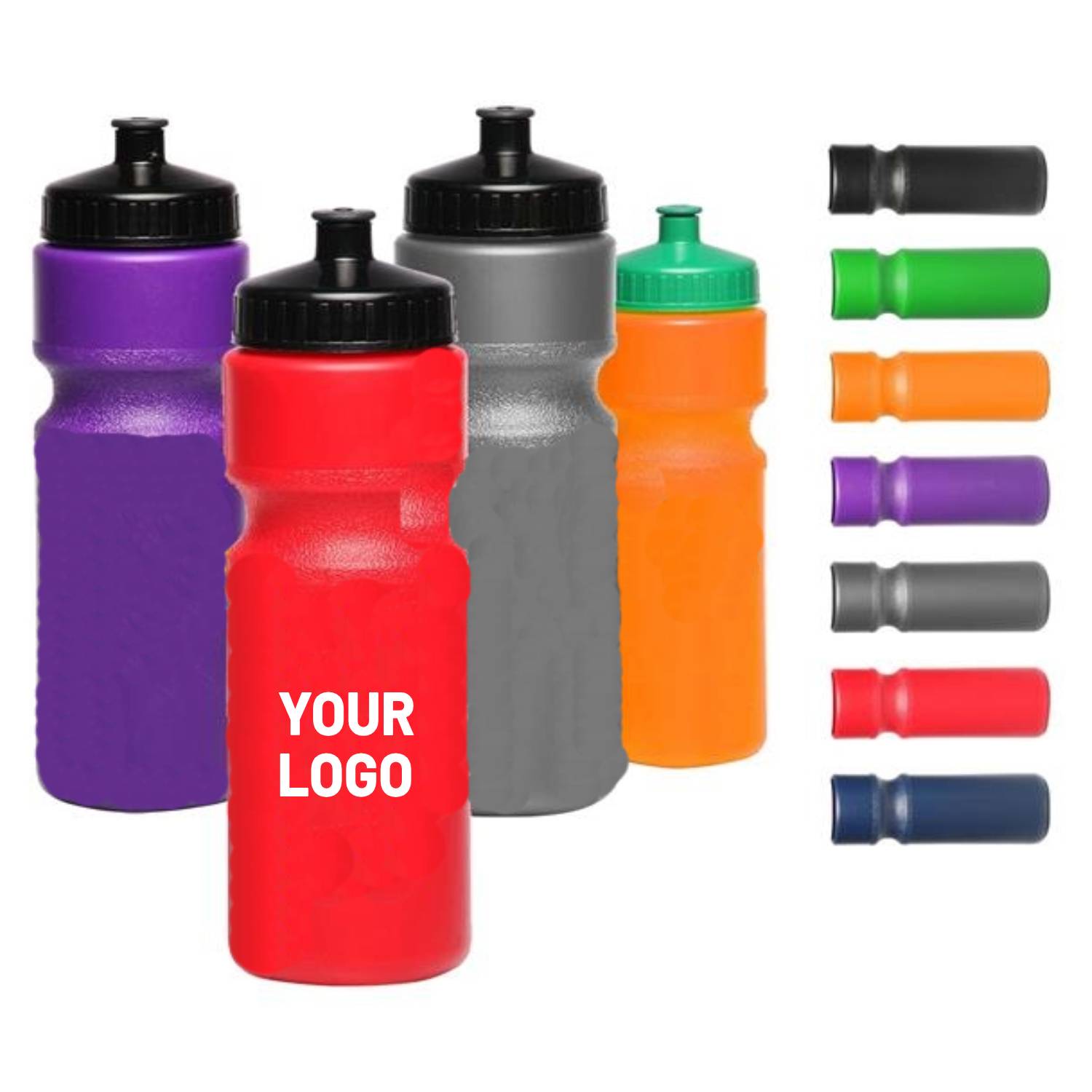 Colored Drinking Push Cap Water Bottle, 28 oz. 5