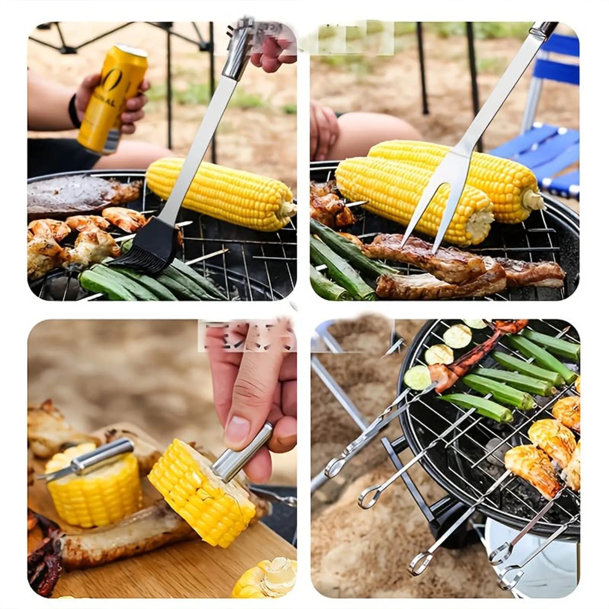 Stainless Steel Barbeque Grilling Tool Set with Carry Bag 8