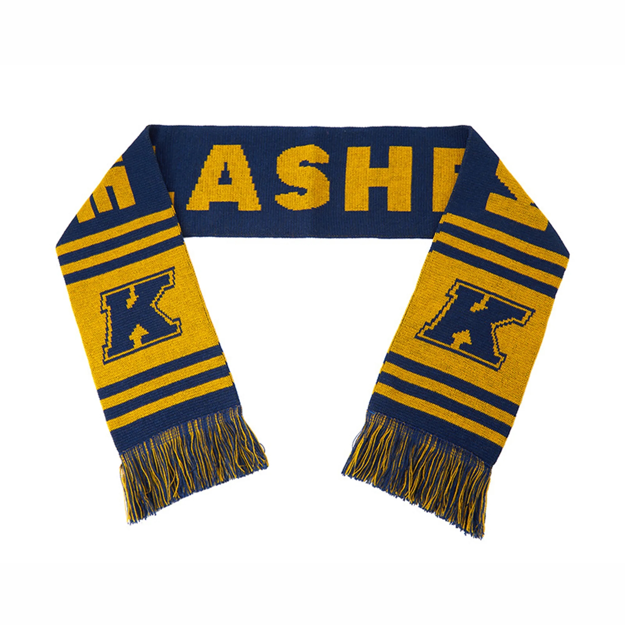 Knitted Jacquard scarf with Tassels 2