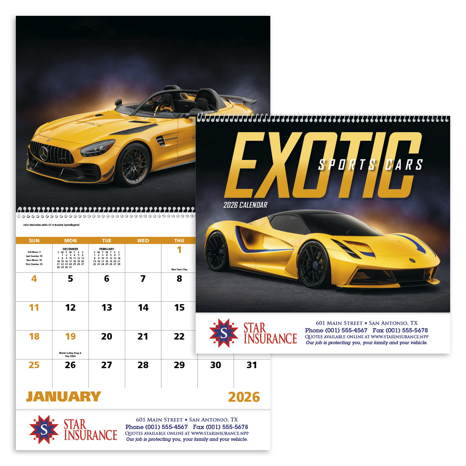 Good Value™ Exotic Sports Cars - Spiral Calendar 58