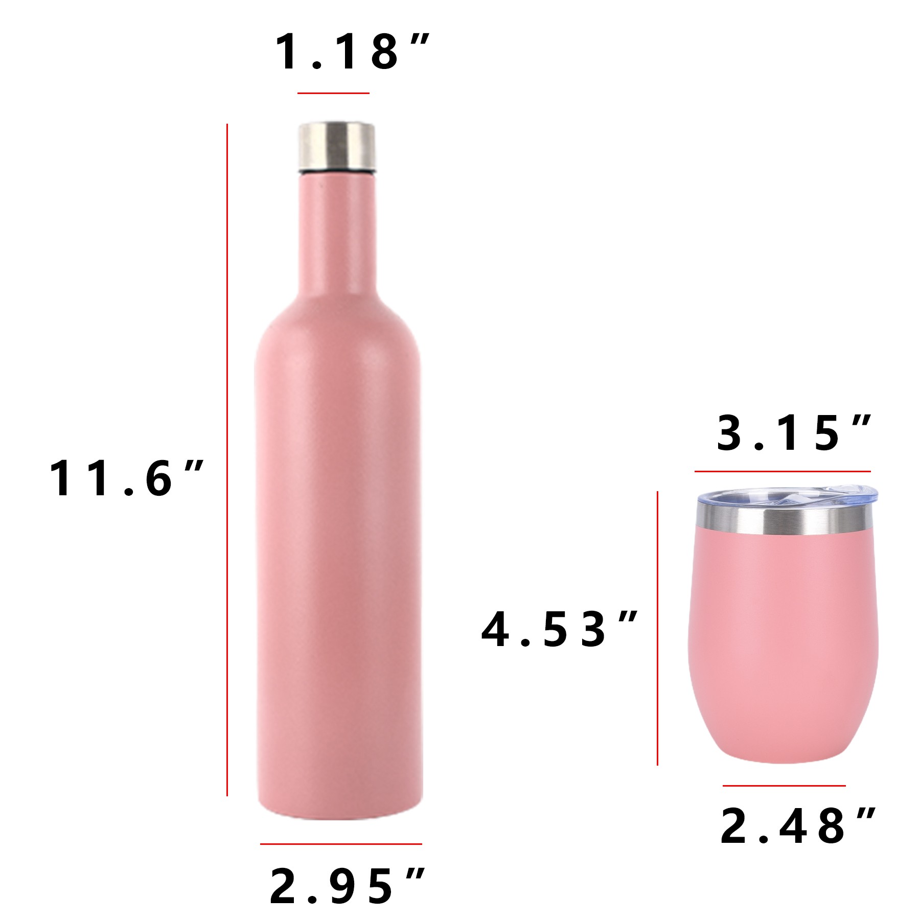 24Oz Stainless Steel Wine Bottle Gift Set, custom water bottle with logo imprint 8