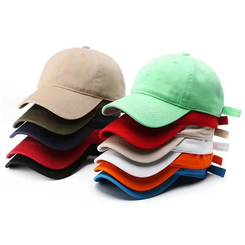 6 Panel Low Profile Unstructured Cotton Twill Baseball Cap 2