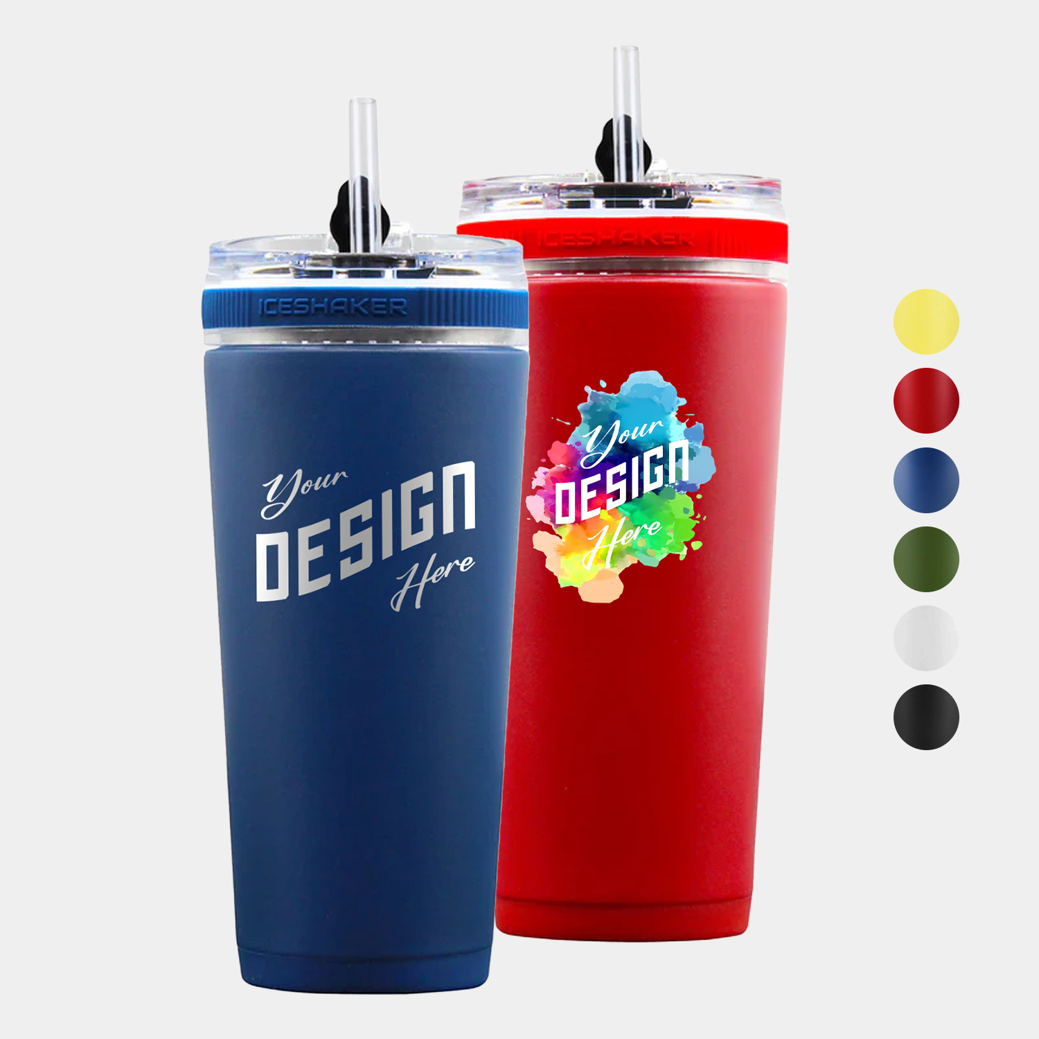 26 oz Ice Shaker® Stainless Steel Insulated Flex Straw Bottle 1