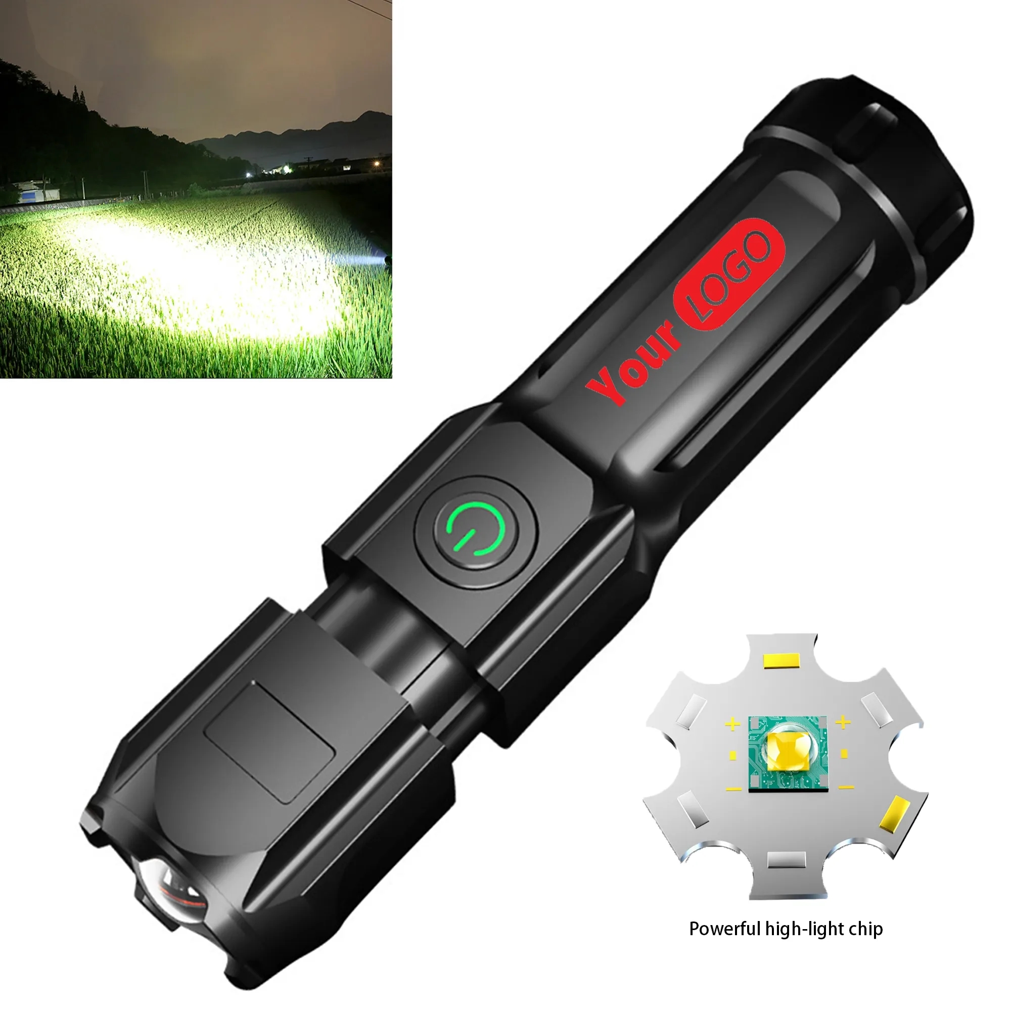 Strong Light Outdoor Portable LED Flashlight 2
