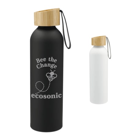Ryze Aluminum Bottle 22 oz w/ FSC® 100% Bamboo Lid 16