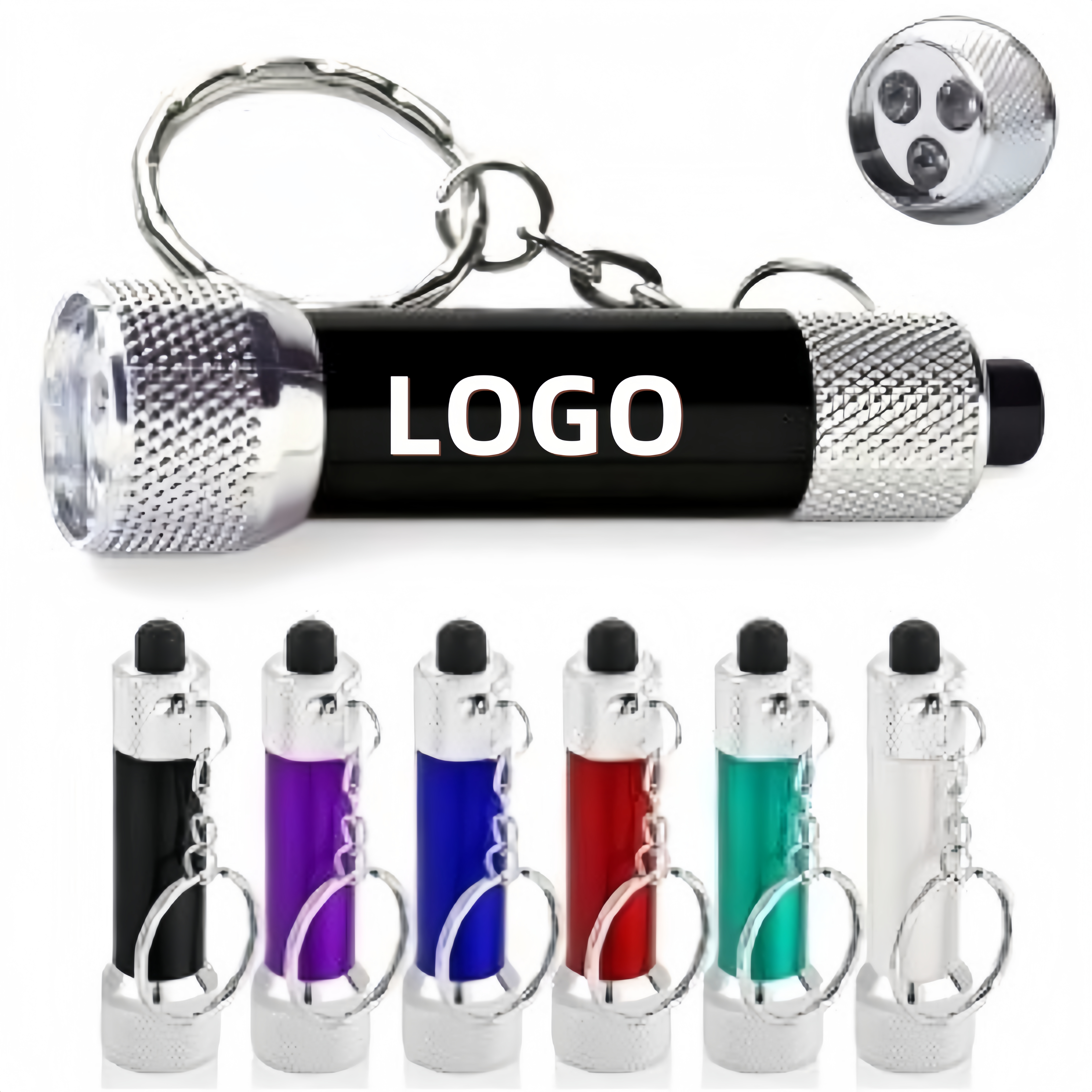 Aluminum 5 LED Flashlight With Keychain 1