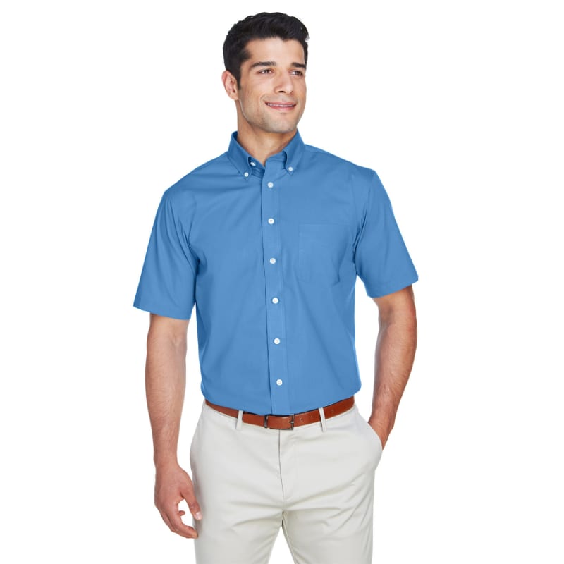 Devon & Jones Men's Crown Woven Collection™ Solid Broadcloth Short-Sleeve Shirt 3
