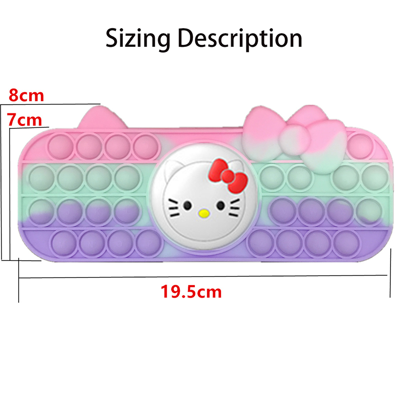 Silicone Popper Fidget Pencil Case for Girls 5