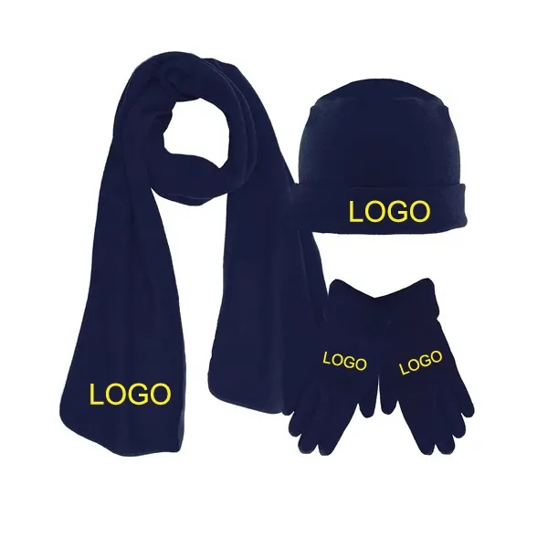 Polar Fleece Hat Scarf And Gloves 8