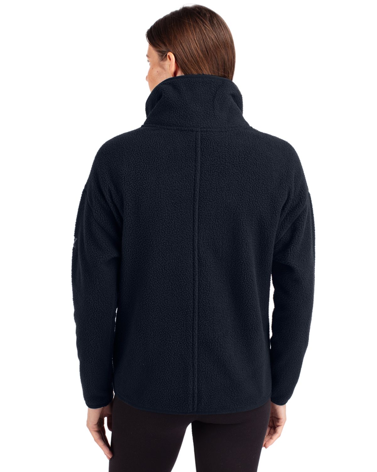 Cutter & Buck Cascade Epic Comfort Recycled Sherpa Fleece Womens Pullover Jacket 60