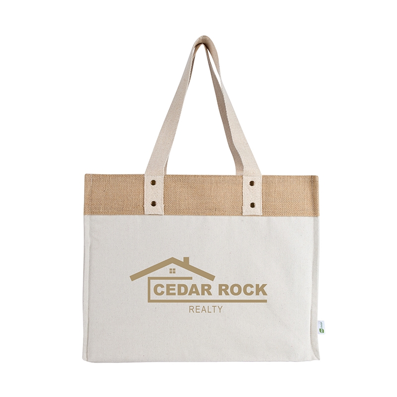 Sophia Canvas Tote With Jute Trim 3