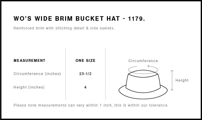 Wo's Brim Bucket Hat | 1179 19