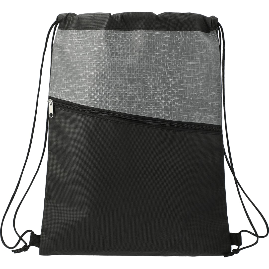Cross Weave Zippered Drawstring Bag 3