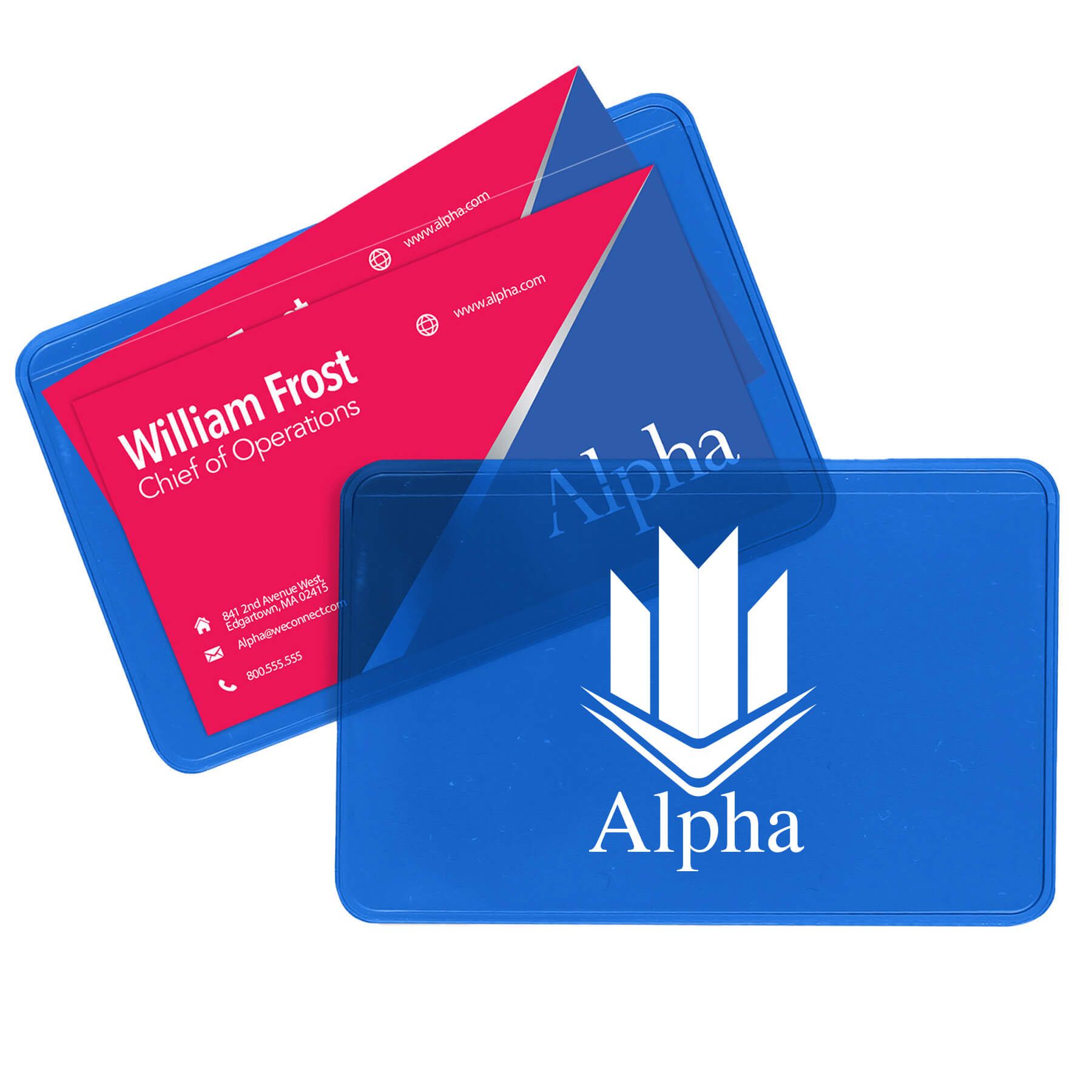 Translucent Vinyl Single Panel Business Card Case 8