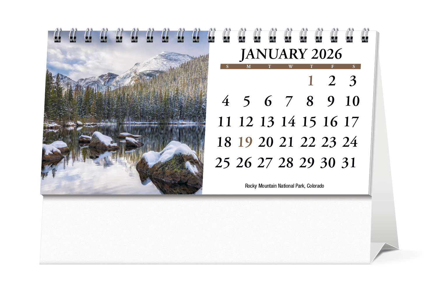 HotLine® Products Scenic America® Desk Tent Calendar 18