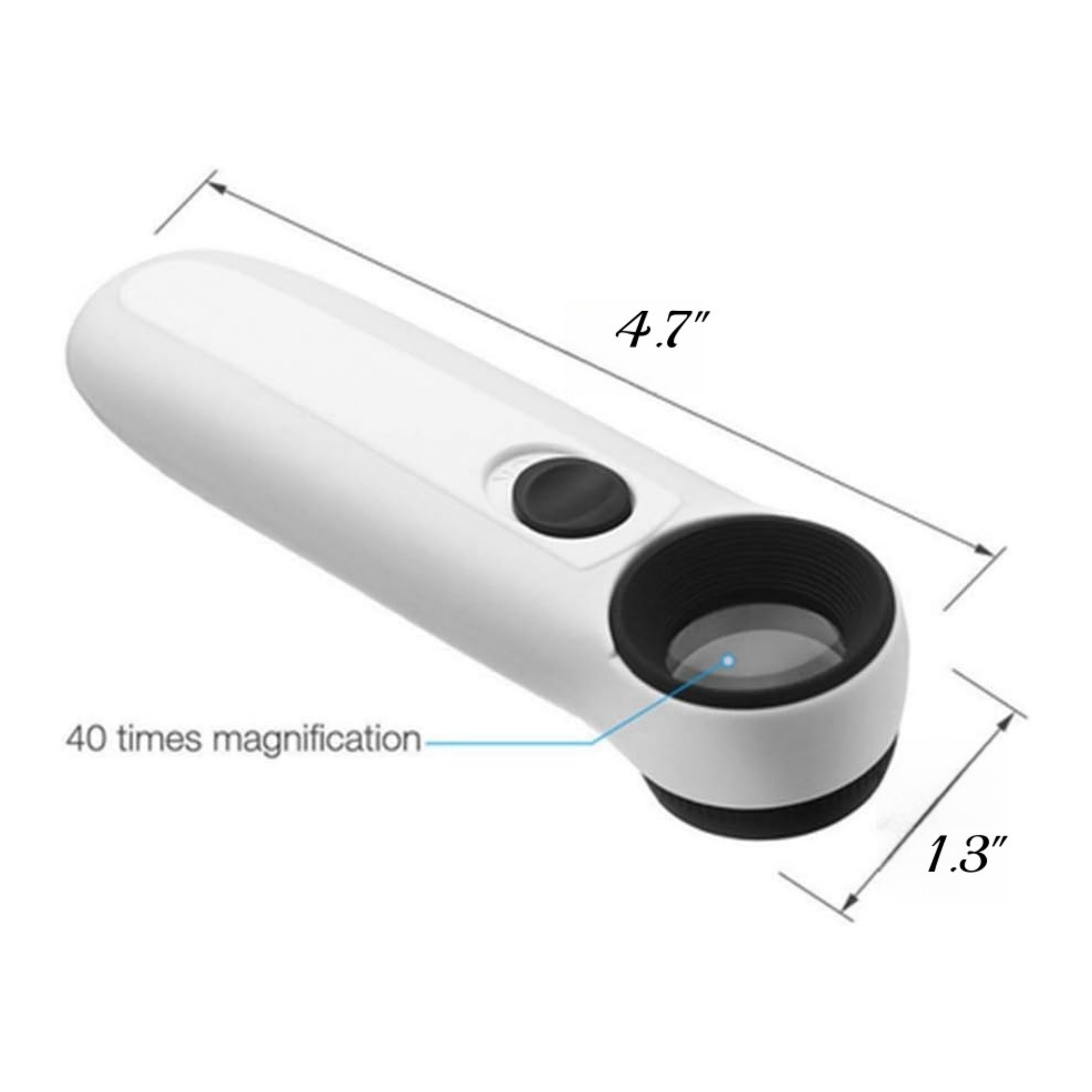 40x High Power Hand Held Magnifier With 2-LED Light 3