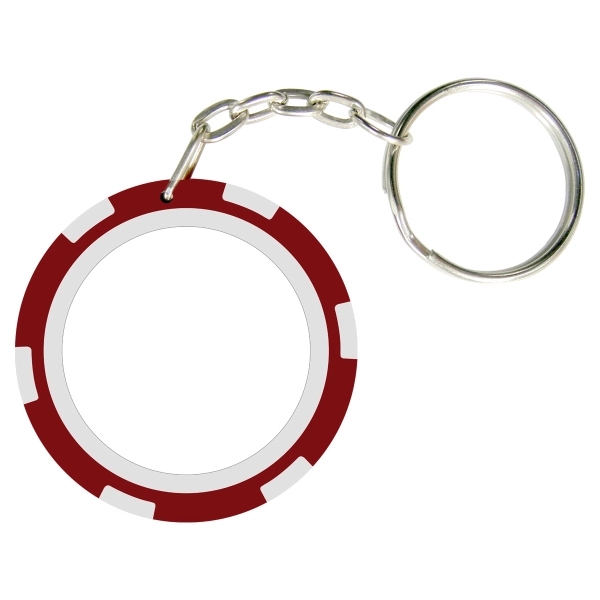 6 Stripe Poker Chip Keychain 5
