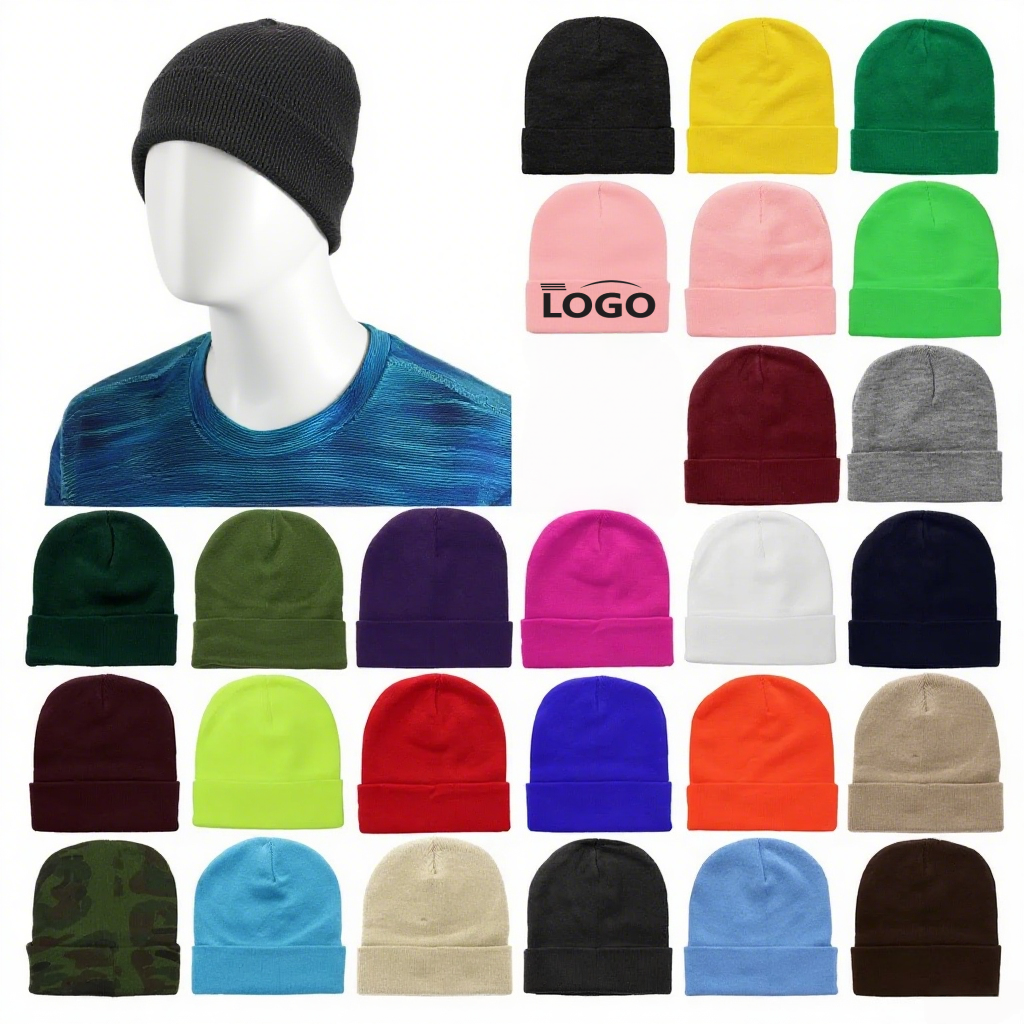 Knit Ski Cap Hip-Hop Winter Warm Unisex Solid 3