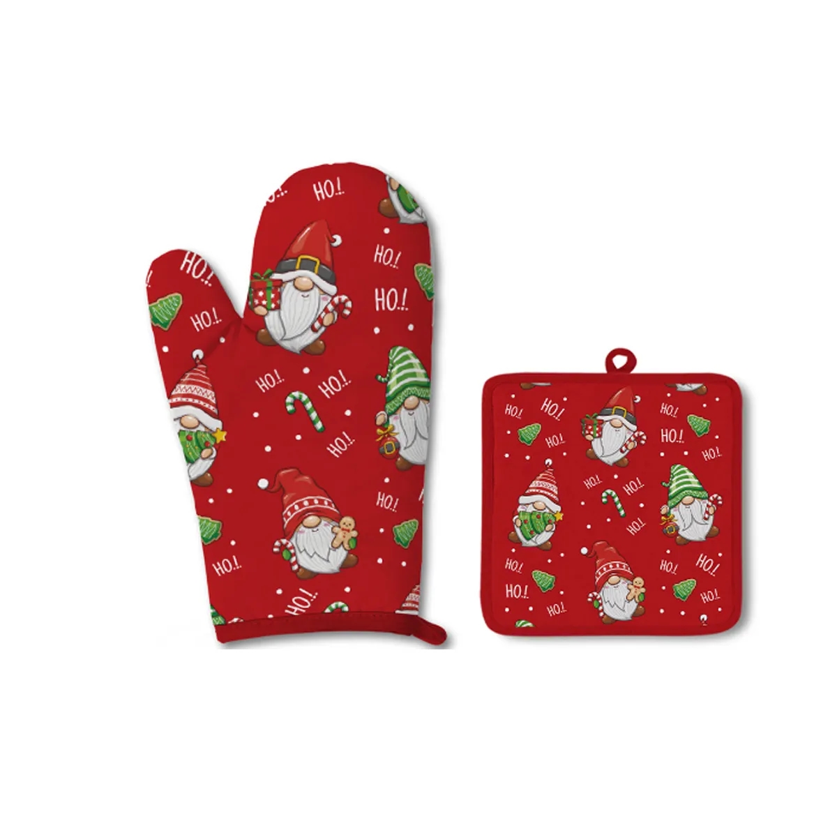 Christmas Heat Resistant Oven Mitts Suitable For Kitchen 5