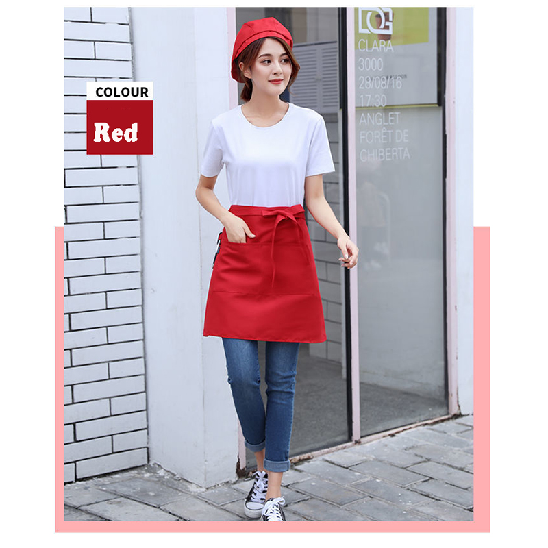 Unisex Adult Waist Apron W/ 2 pocket for Restaurant Cafe 9