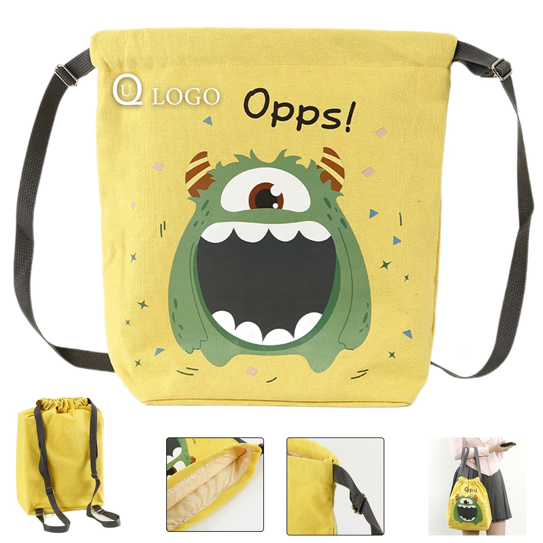 Canvas Drawstring Backpack