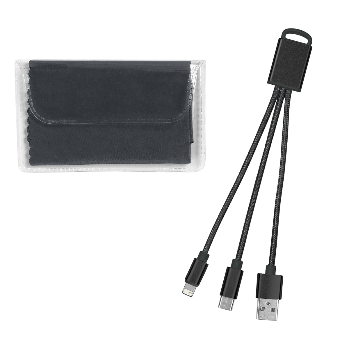 Braided Charging Buddy & Micro Fiber Cloth Set 8