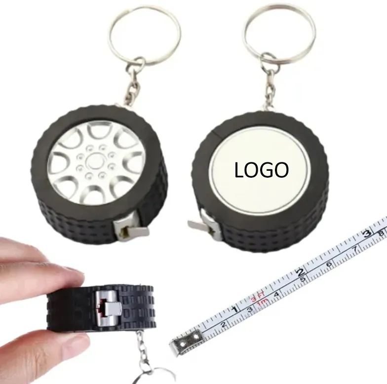 Tire Shape Retractable Tape Measure Keychain 4