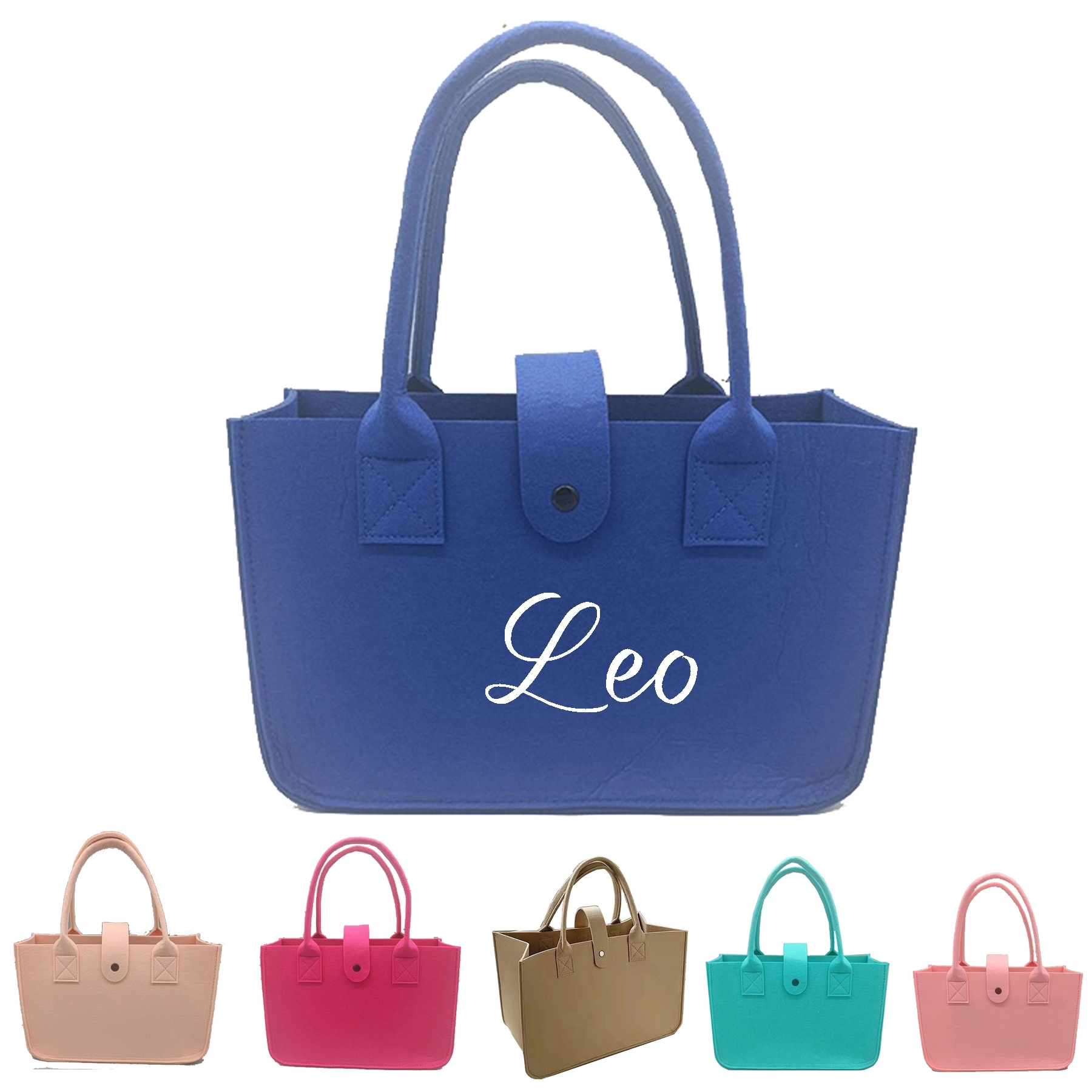 Felt Tote Handheld Bags, custom tote bag with logo imprint 2