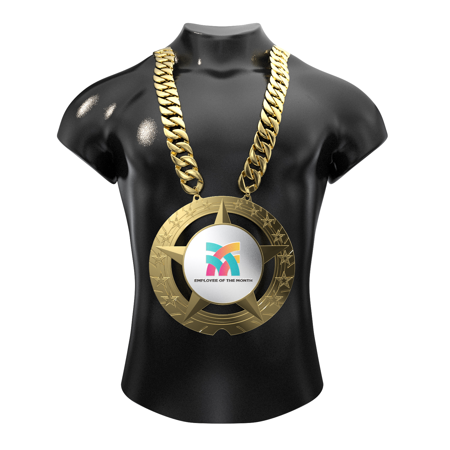 Express Vibraprint® Super Star Champ Chain Medal w/ Plastic Chain 2