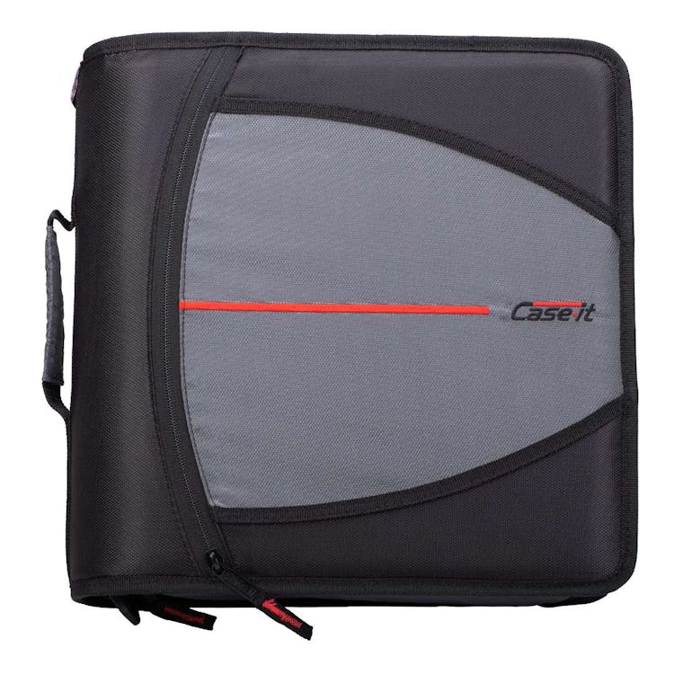 Case-It Mighty Zip Tab Binder - Black 3" 2