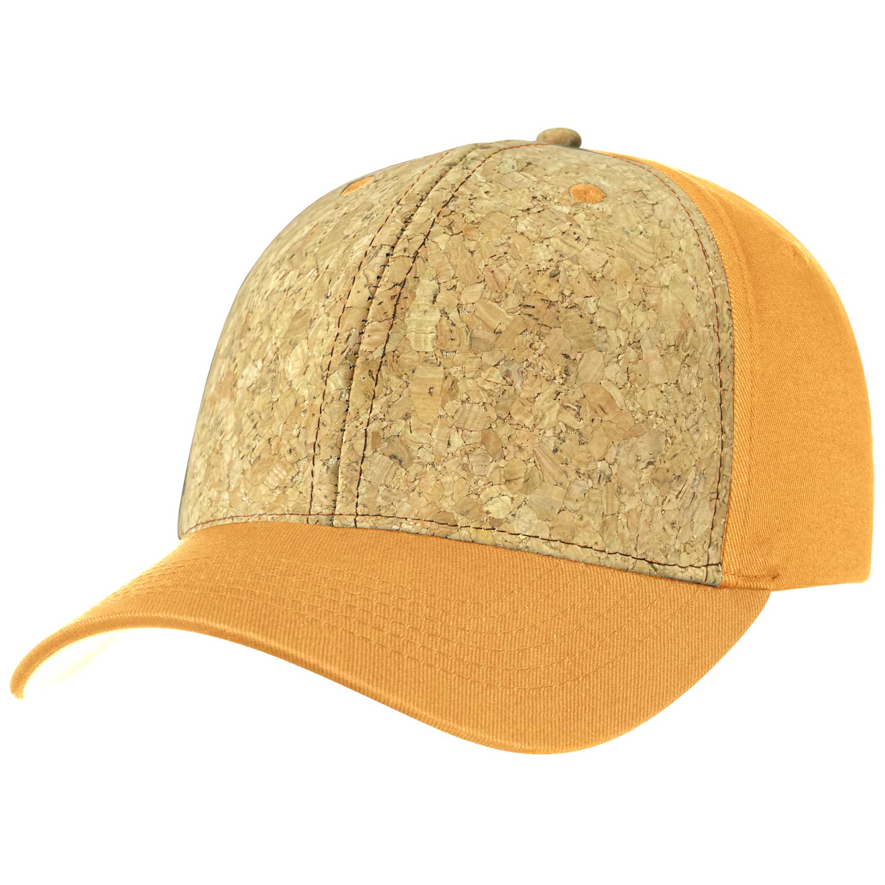 Two Tone 6 Panel Cork Trucker Baseball Cap 2