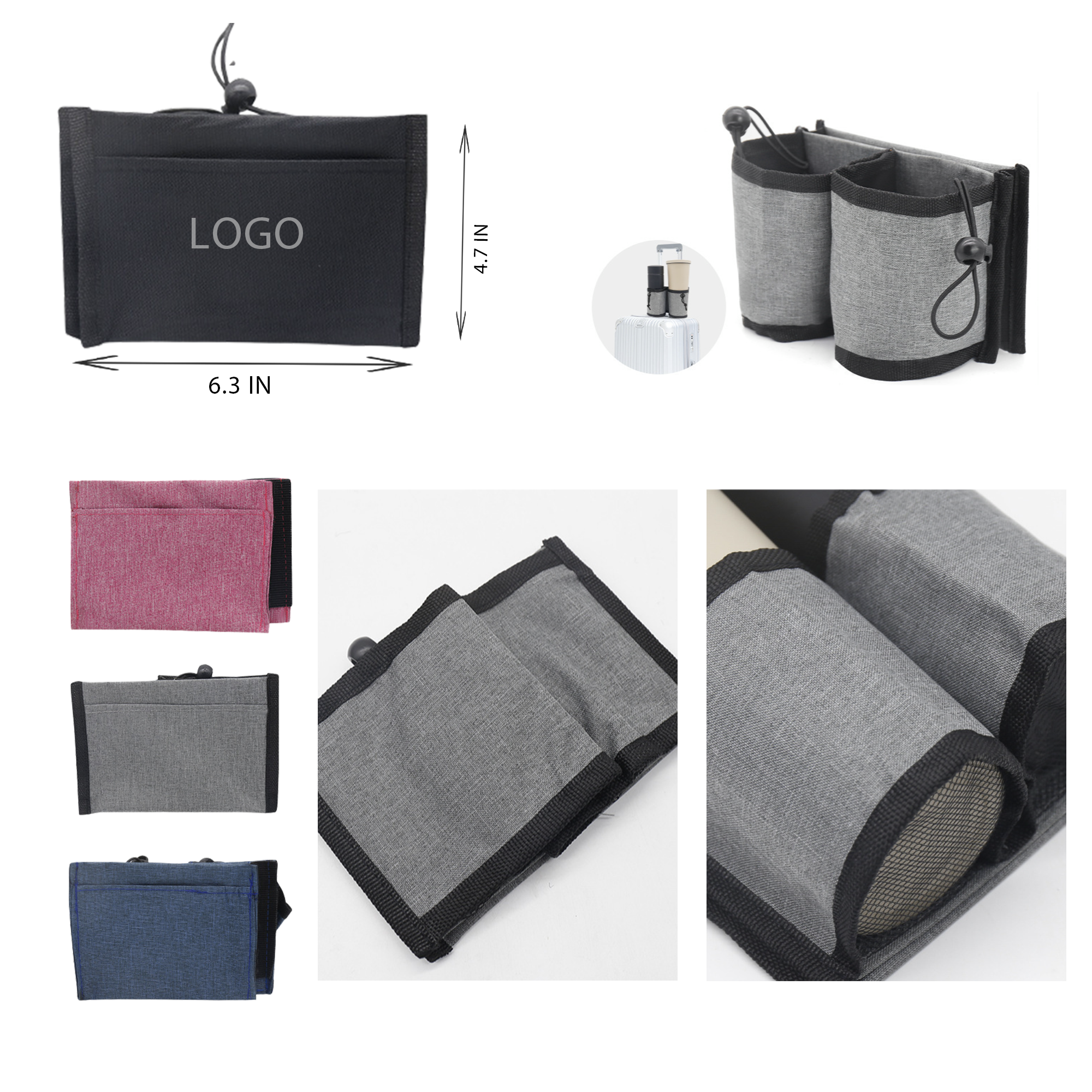 MOQ 10 PCS Convenient Luggage Cup Holder 2