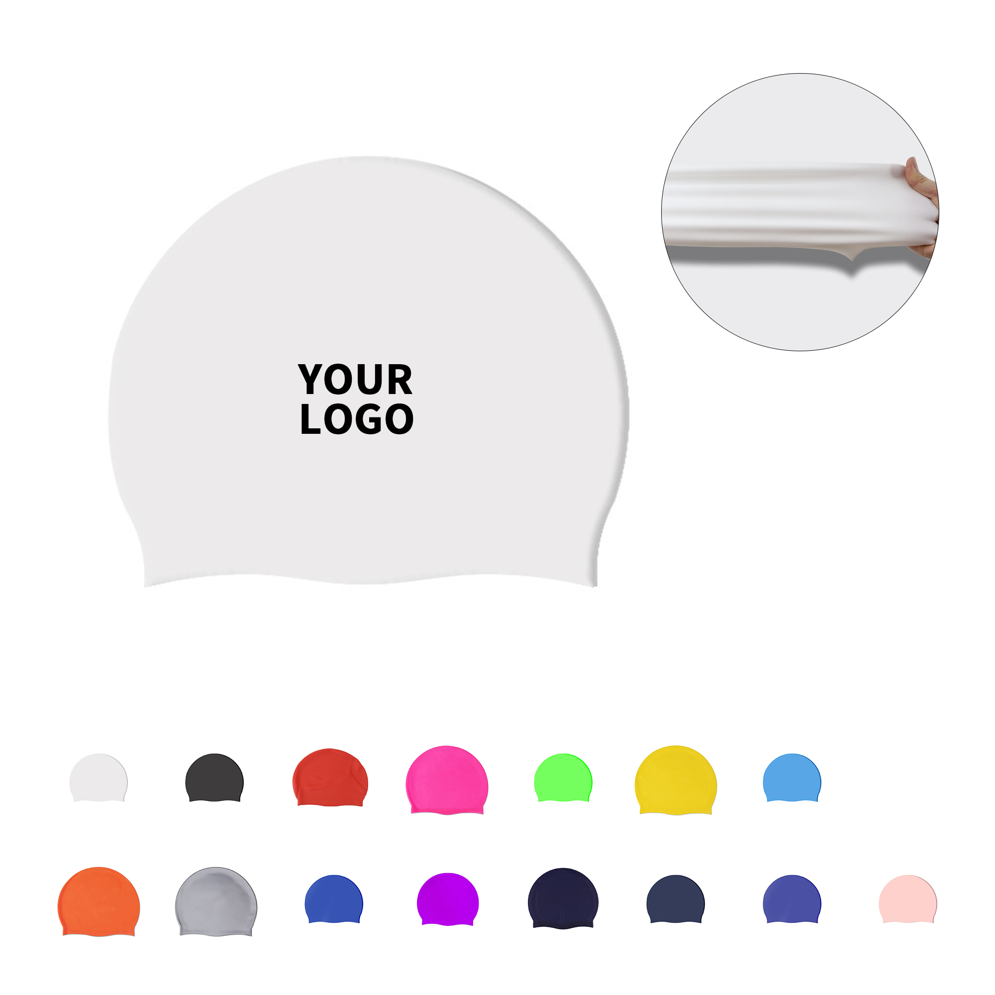 Silicone Swimming Cap 8.6" By 7.4" 2