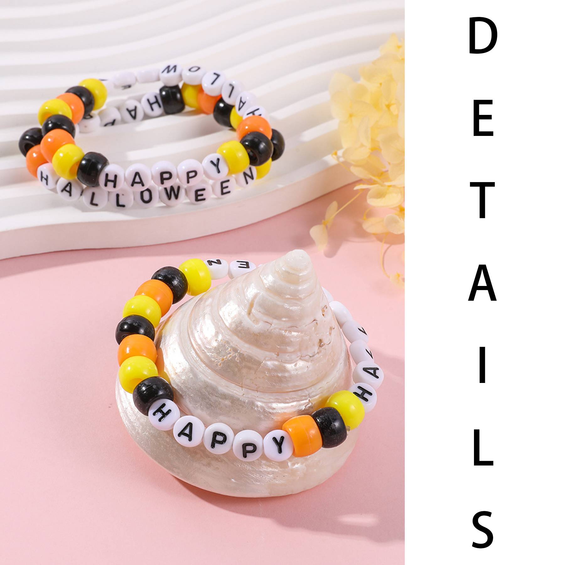 Acrylic Plastic Simple barrel letter bracelet 6