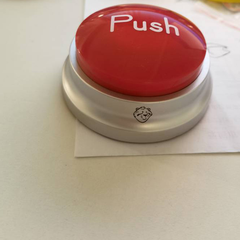 Custom Silver Edge Easy Recordable Sound Button 1