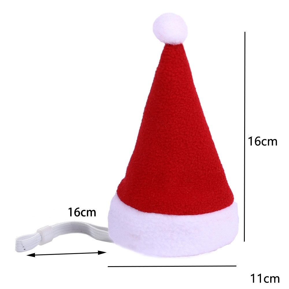 Adjustable Pet Dog Cloak Christmas Santa Hat 16