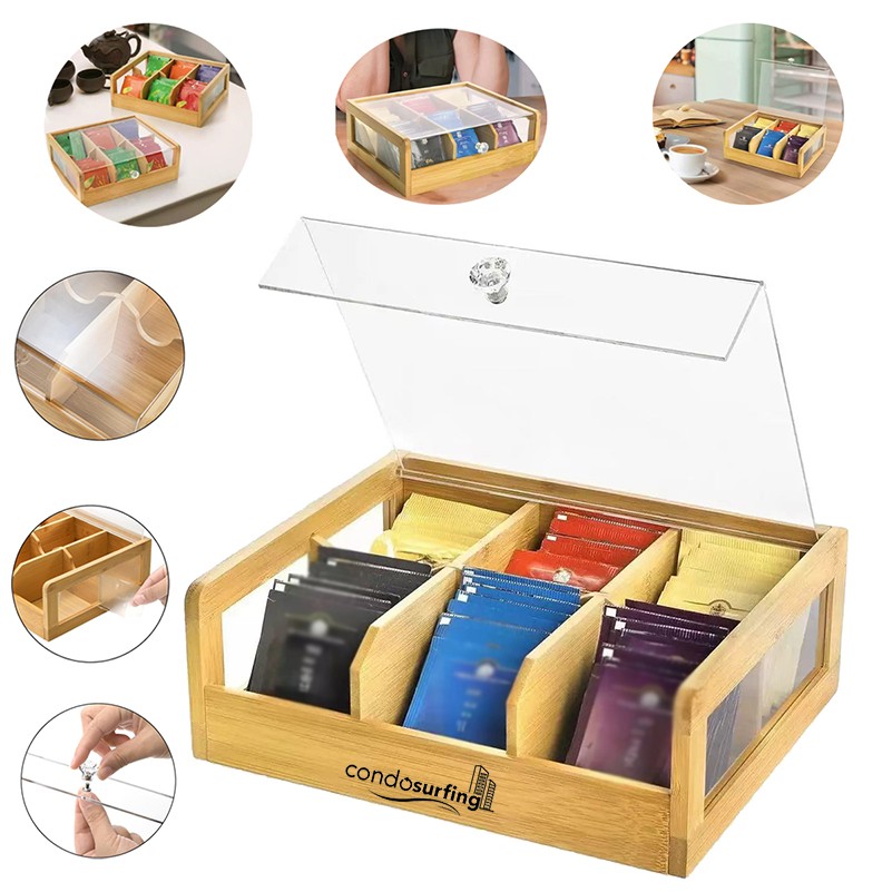 Bamboo Tea Storage Box 1