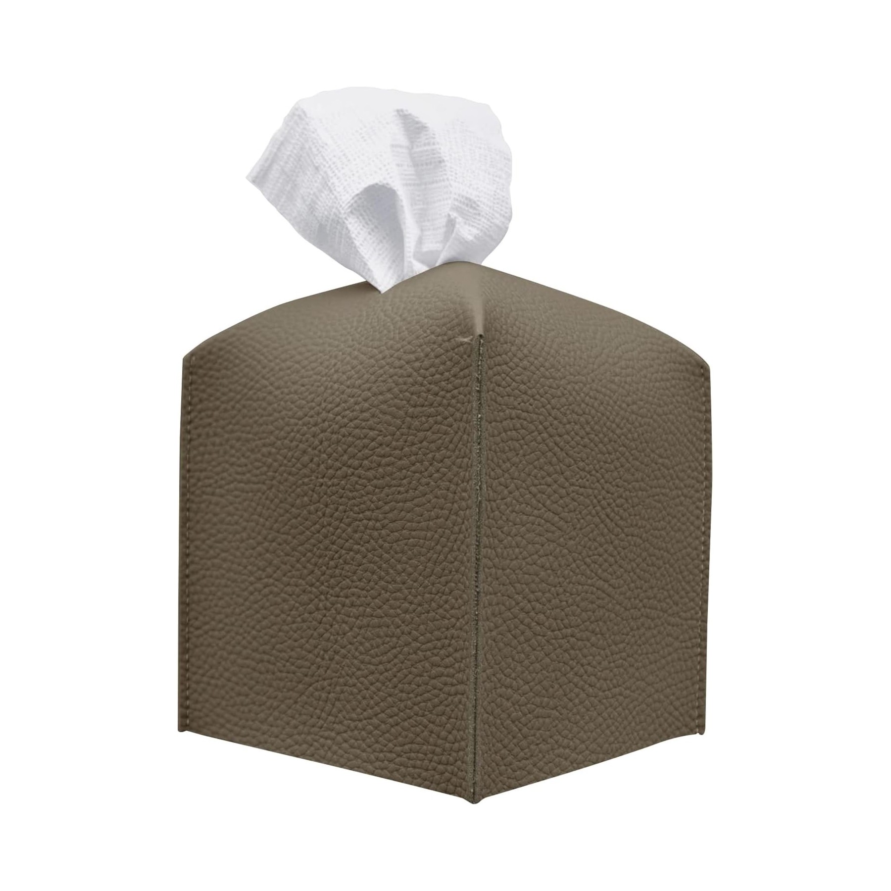 Square Decorative PU Leather Tissue Box 3