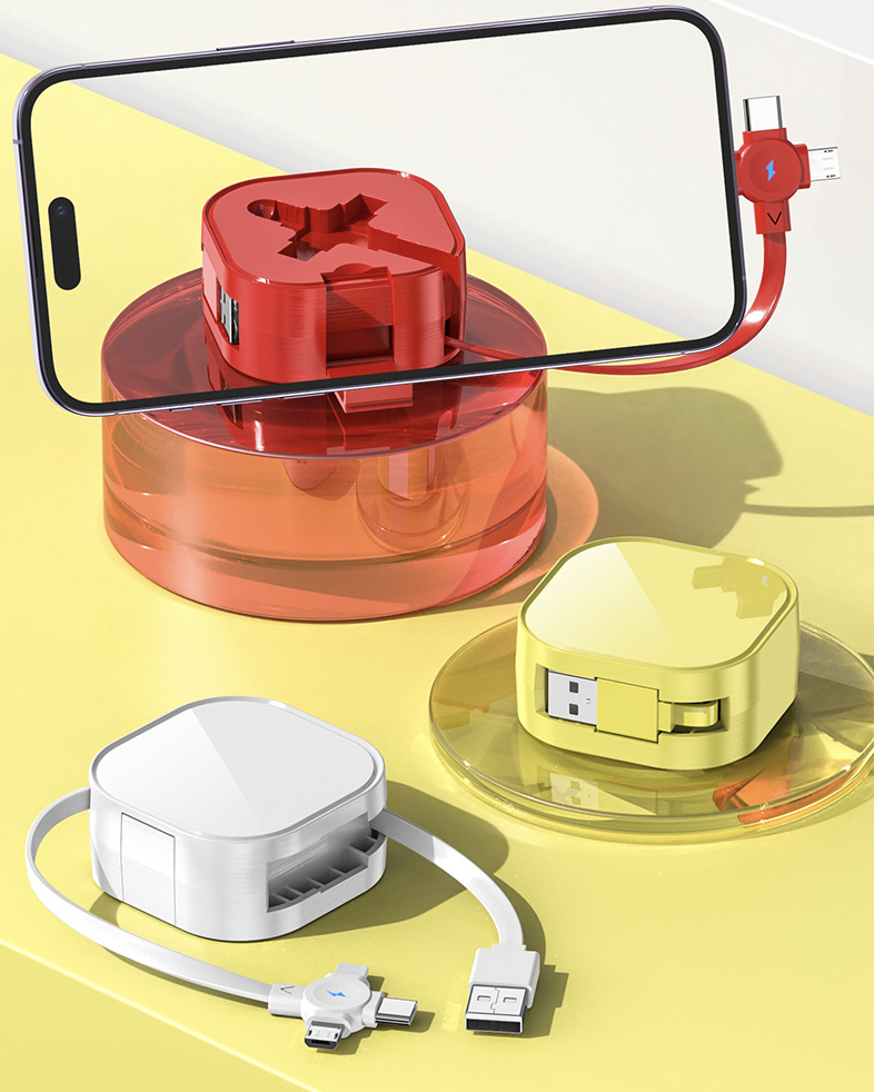 Retractable 3-in-1 USB with Lightning/Type C/Micro Ports 10