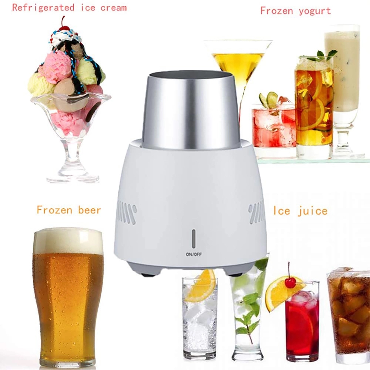Portable Mini Refrigerator Drink Cooler Quick Cooling Cup Co 6