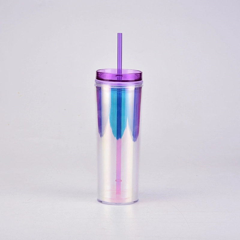 Custom Transparent AS Plastic Material  Straw Tumbler 2