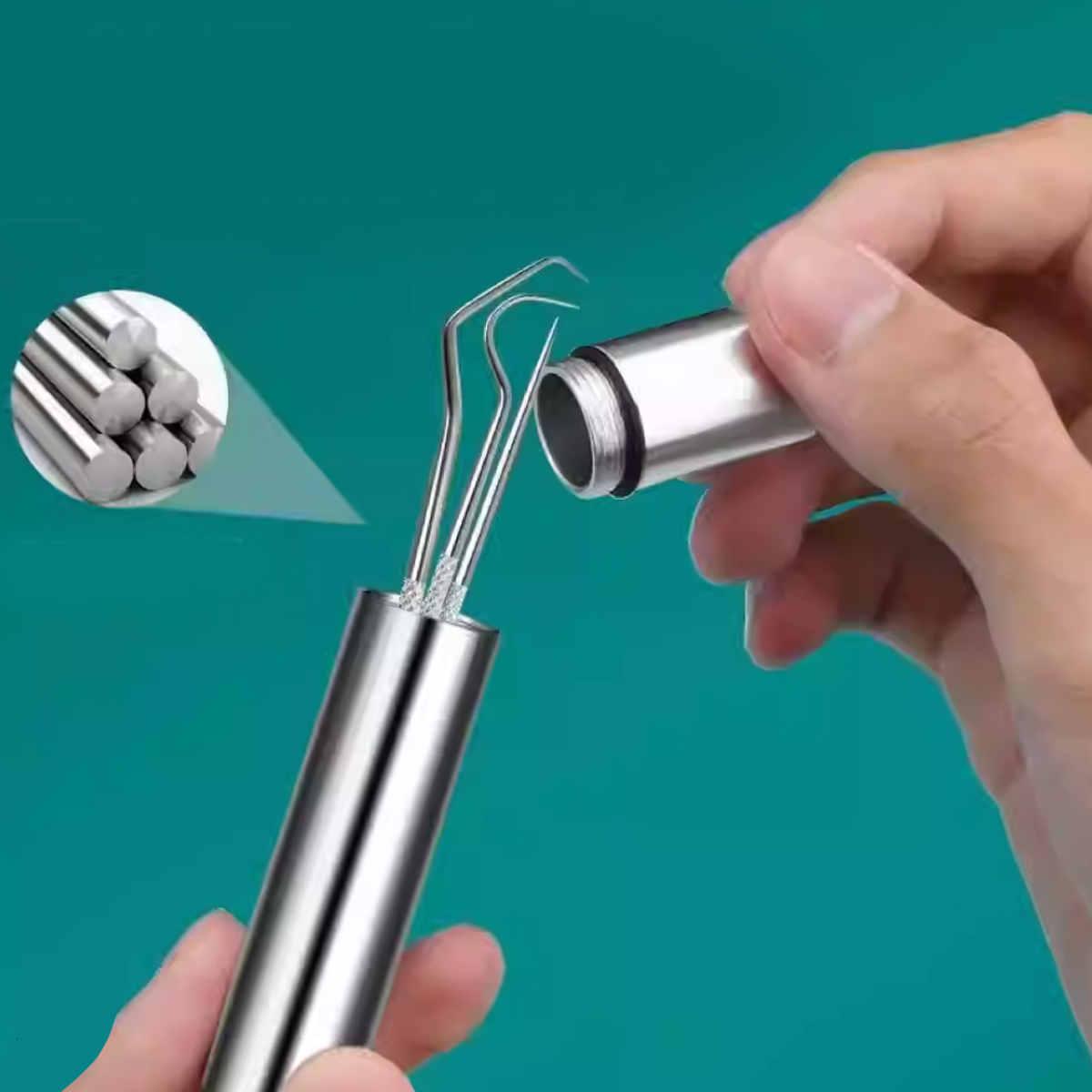Portable Stainless Steel Oral Care Pick Kit 5