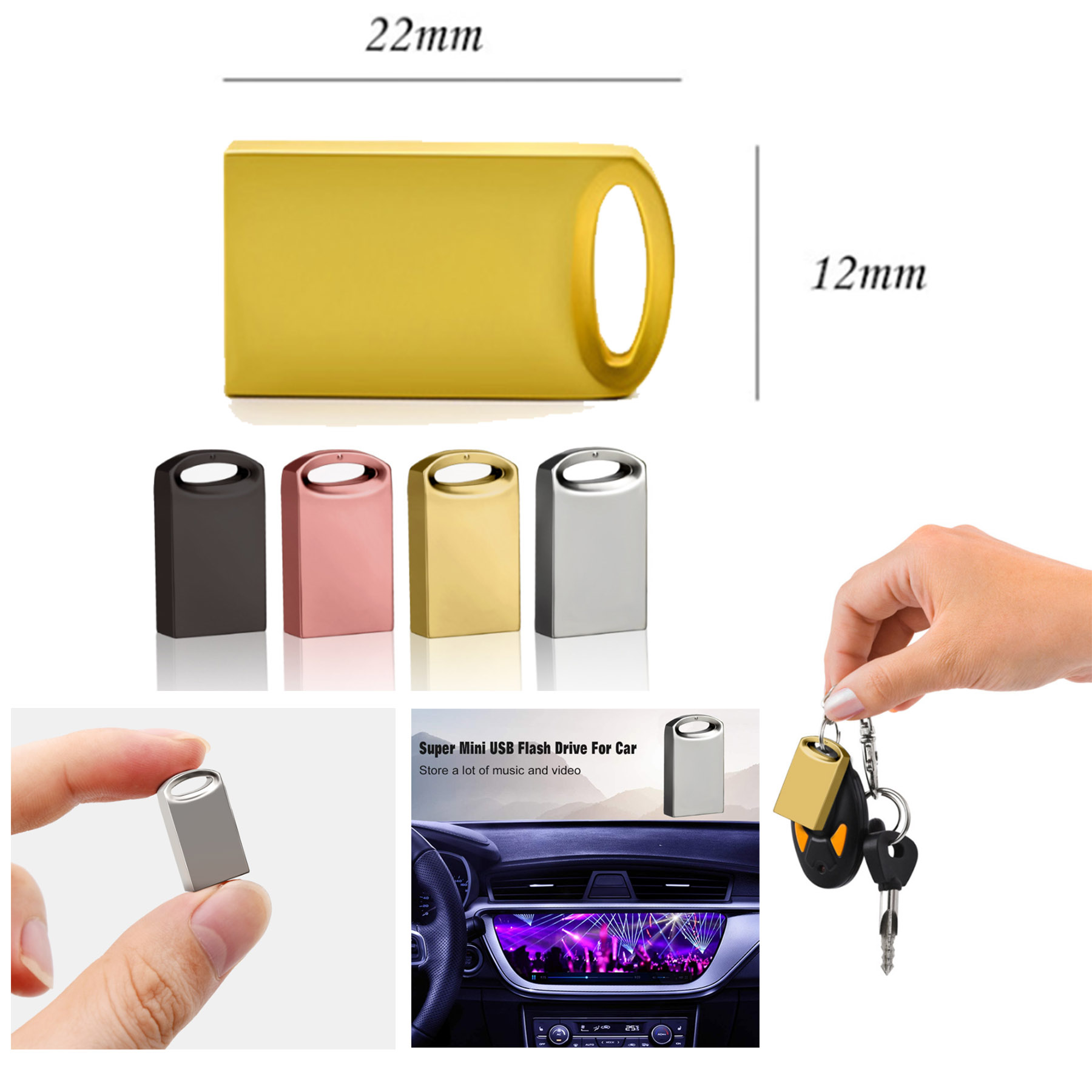 8GB USB Flash Drives Car Mini U Disk 2
