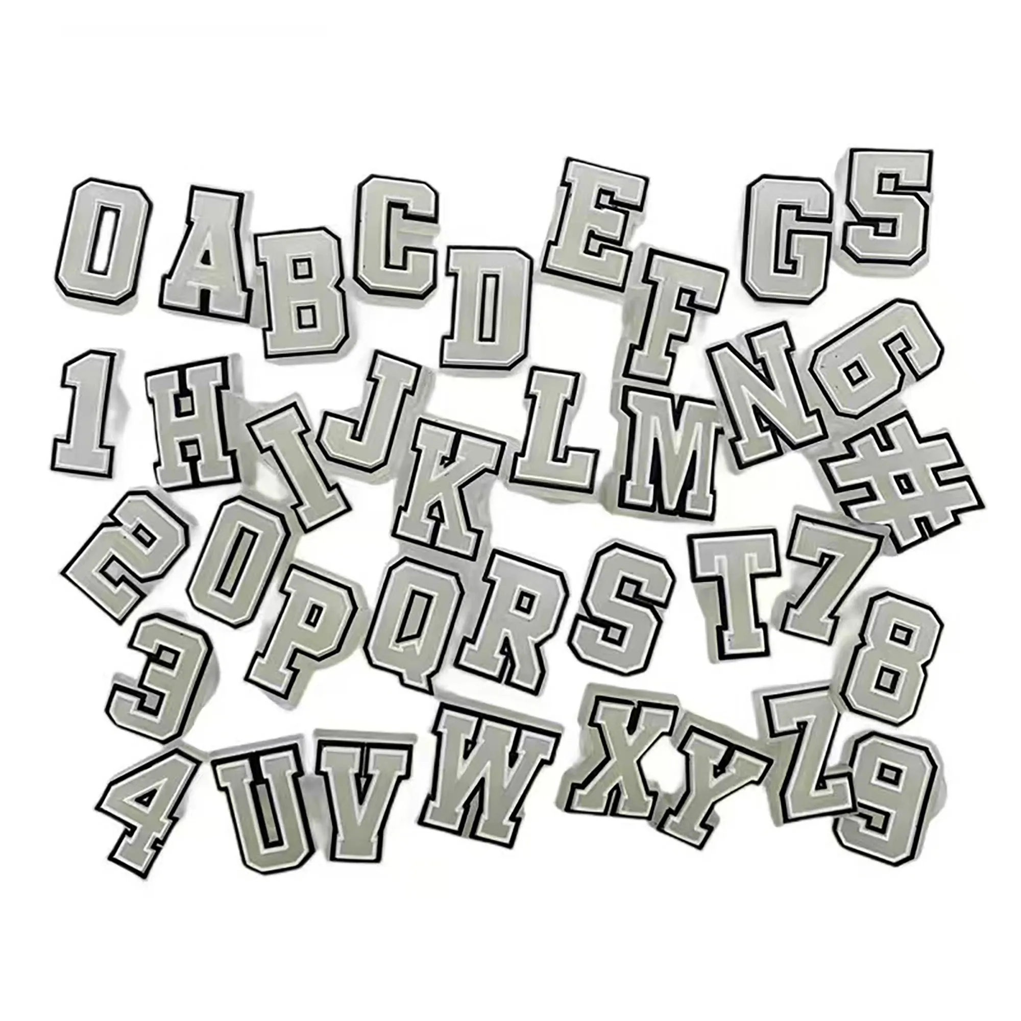 Custom PVC Glow In The Dark Letters Shoe Charms 4